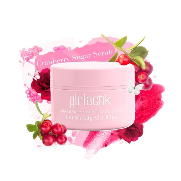 New Girlactik Cranberry Sugar Face Scrub - Picture 1 of 3